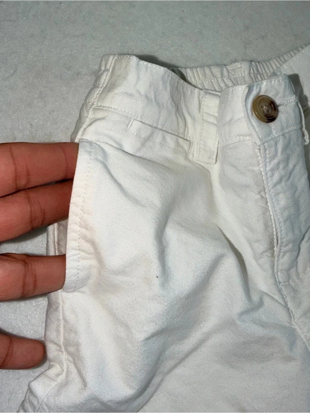 POLO by Ralph Lauren Infant Classic White Cotton Pants